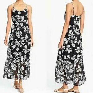NWOT J. Crew Mercantile Floral Print Chiffon Tiered Spaghetti Strap Maxi Dress 4